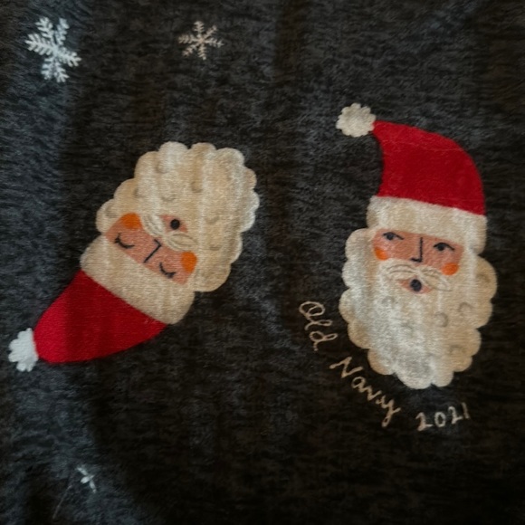 Charcoal Grey Santa and Snowflake Flannel PJ Joggers - Medium Petite - Picture 3 of 8